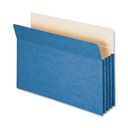 Smead Smead, COLORED FILE POCKETS, 3.5in EXPANSION, LEGAL SIZE, BLUE 74225